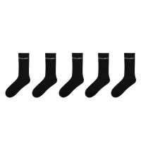 Jack And Jones Mens 5 Pack Crew Socks Black Мъжки чорапи