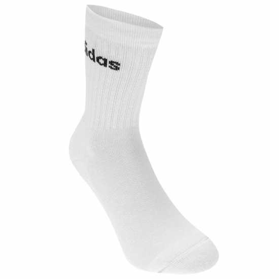 Adidas 3 Чифта Чорапи Half-Cushioned Crew 3 Pack Socks White/Black - Дамски чорапи