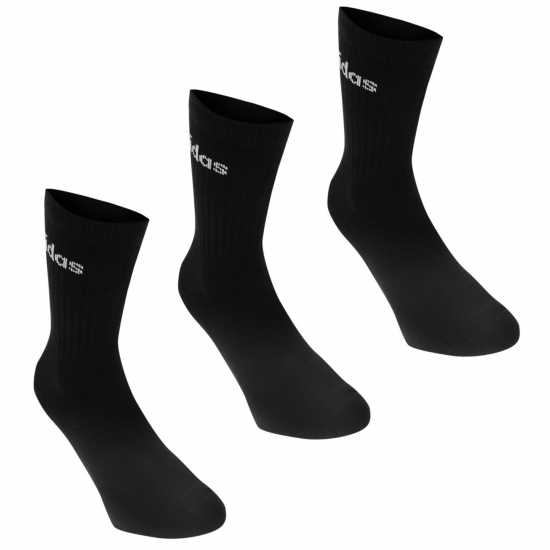 Adidas 3 Чифта Чорапи Half-Cushioned Crew 3 Pack Socks Black Мъжки чорапи