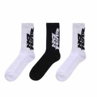 No Fear 3 Pack Logo Socks Mens