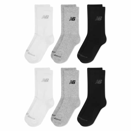 6 Pack Of Crew Socks Juniors  