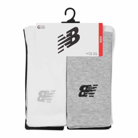 6 Pack Of Crew Socks Juniors  