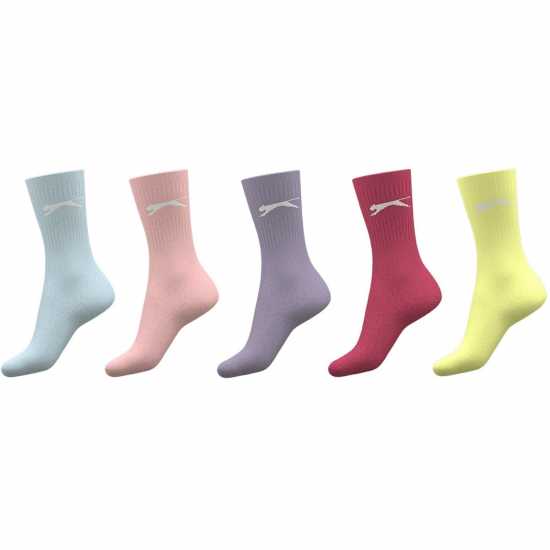 Детски чорапи Slazenger 5 Pack Crew Socks Junior Colours Slazenger 5 Pack Crew Socks Junior Colours Детски чорапи