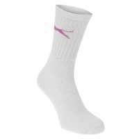 Slazenger Дамски Чорапи 5 Pack Crew Socks Ladies Бяло Дамски чорапи