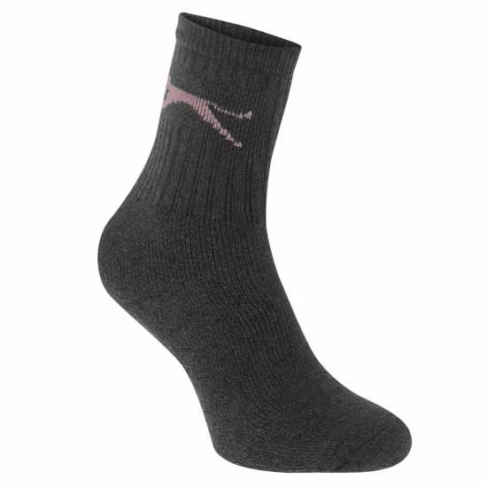 Slazenger Дамски Чорапи 5 Pack Crew Socks Ladies Dark Asst - Дамски чорапи