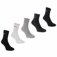 Slazenger Дамски Чорапи 5 Pack Crew Socks Ladies Bright Asst Дамски чорапи