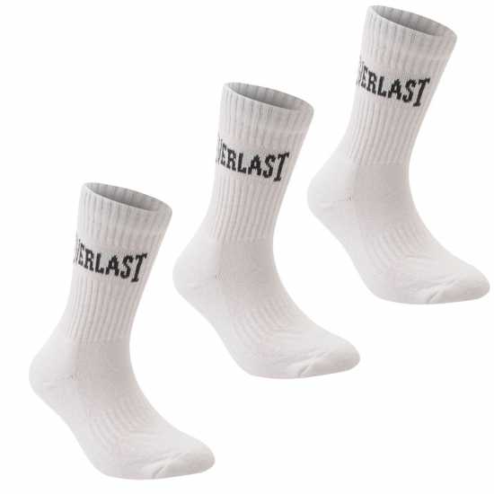 Дамски чорапи Everlast Мъжки Чорапи С Ластик 3Бр. 3 Pack Crew Socks Бяло Everlast Мъжки Чорапи С Ластик 3Бр. 3 Pack Crew Socks Бяло Дамски чорапи