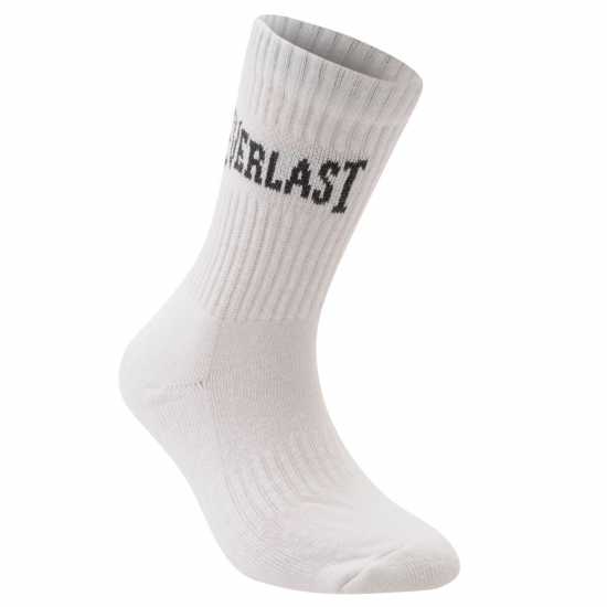 Everlast Мъжки Чорапи С Ластик 3Бр. 3 Pack Crew Socks White - Дамски чорапи