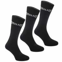 Everlast Мъжки Чорапи С Ластик 3Бр. 3 Pack Crew Socks Black Дамски чорапи
