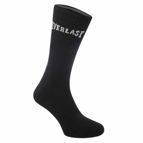 Everlast Мъжки Чорапи С Ластик 3Бр. 3 Pack Crew Socks Черно Дамски чорапи