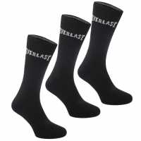 Everlast Мъжки Чорапи 3 Pack Crew Socks Mens Черно Мъжки чорапи