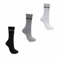 Everlast Мъжки Чорапи С Ластик 3Бр. 3 Pack Crew Socks Mens Blk/Gry/Whi Мъжки чорапи