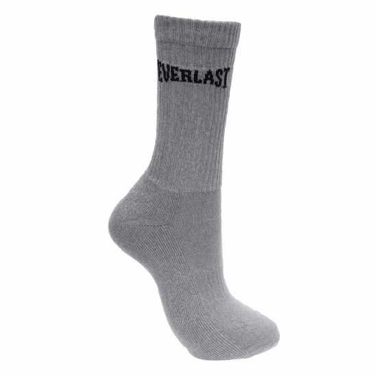 Everlast Мъжки Чорапи 3 Pack Crew Socks Mens Черно/Сиво/Бяло Мъжки чорапи