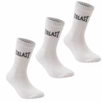 Everlast Мъжки Чорапи 3 Pack Crew Socks Mens Бяло Мъжки чорапи