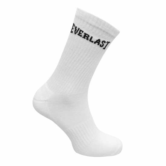Мъжки чорапи Everlast Мъжки Чорапи 3 Pack Crew Socks Mens Бяло Everlast Мъжки Чорапи 3 Pack Crew Socks Mens Бяло Мъжки чорапи