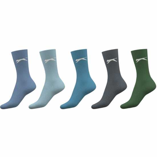 Slazenger Мъжки Чорапи 5 Pack Crew Socks Mens Size 7-11 Цветове 