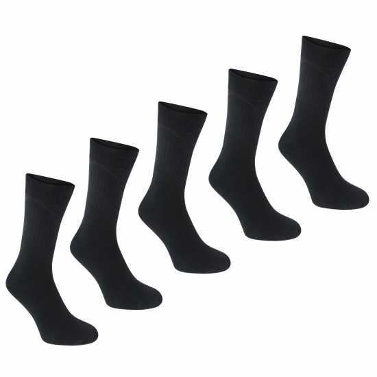 Slazenger Мъжки Чорапи 5 Pack Crew Socks Mens Dark Asst Мъжки чорапи