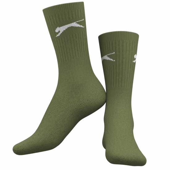 Slazenger Мъжки Чорапи 5 Pack Crew Socks Mens Size 12+ Цветове 