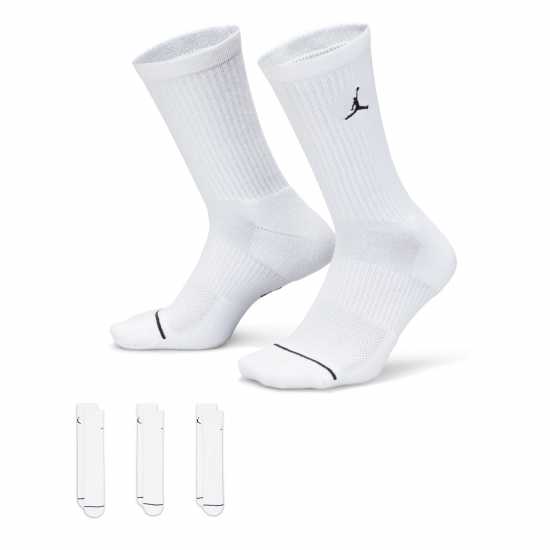 Nike Air Jordan Everyday Crew Socks (3 Pairs) Бяло Мъжки чорапи