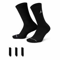 Nike Air Jordan Everyday Crew Socks (3 Pairs) Black Мъжки чорапи