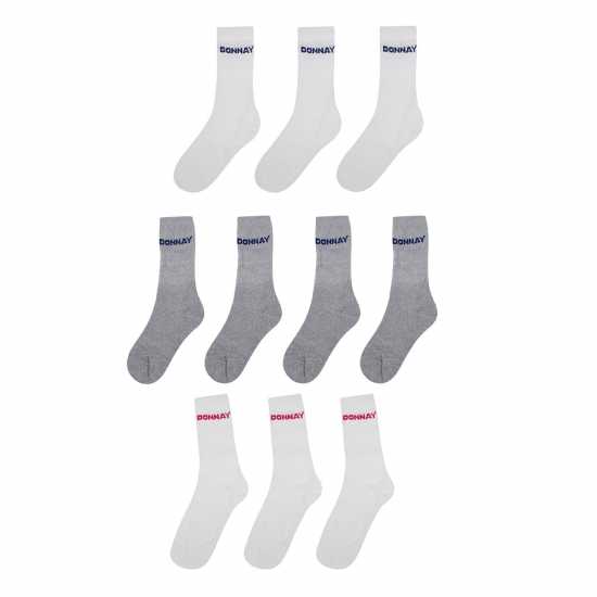 Детски чорапи Donnay 10 Pack Crew Socks Children Бяло Donnay 10 Pack Crew Socks Children Бяло Детски чорапи