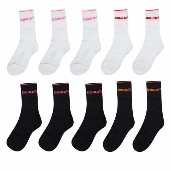 Donnay 10 Pack Crew Socks Children Bright Asst - Детски чорапи