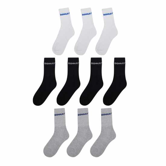Donnay 10 Pack Crew Socks Children Много ассорти Детски чорапи