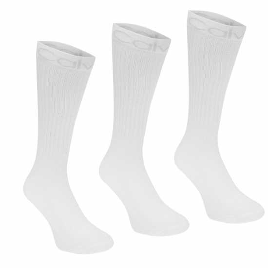 Calvin Klein 3 Pack Sport Crew Socks White Мъжки чорапи