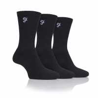 Farah 3Pk Cushi Sock Sn00 Black 