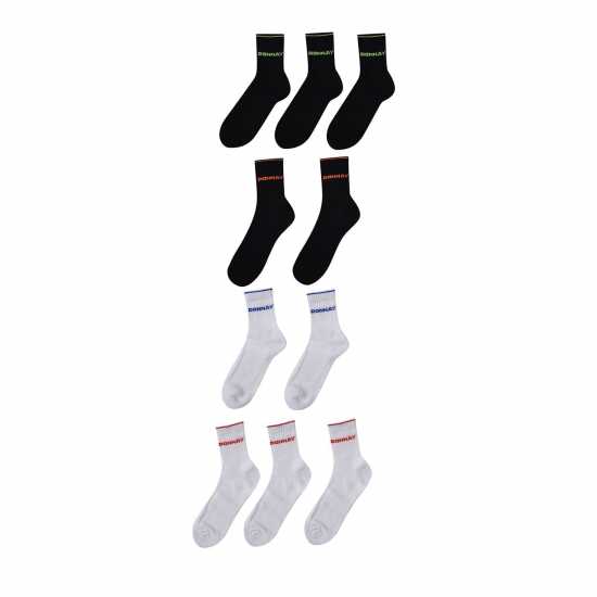 Donnay 10 Pack Crew Socks Plus Size Ярки асортимент Мъжки чорапи