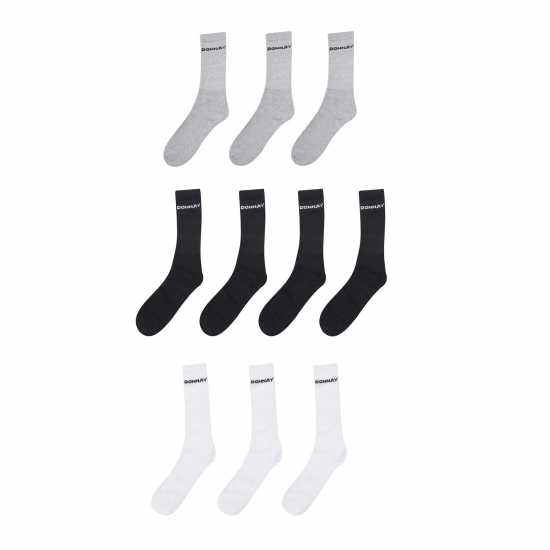 Donnay 10 Pack Crew Socks Plus Size Много ассорти Мъжки чорапи