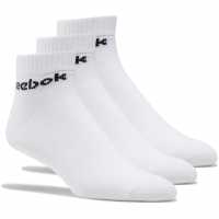 Reebok 3 Pack Ankle Socks White Мъжки чорапи