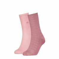 Calvin Klein Calvin Sock 2P Ld99 Розов комбиниран Дамски чорапи