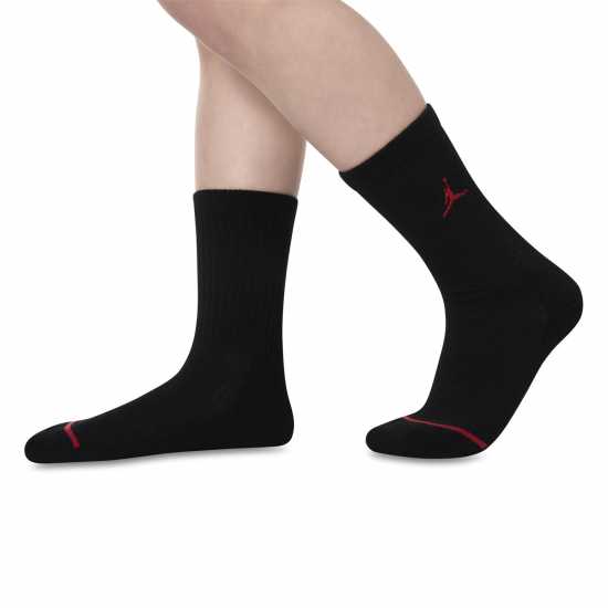 Air Jordan Jordan 3 Pack Crew Socks Infant's Тренировъчен червен Air Jordan Jordan 3 Pack Crew Socks Infant's Тренировъчен червен