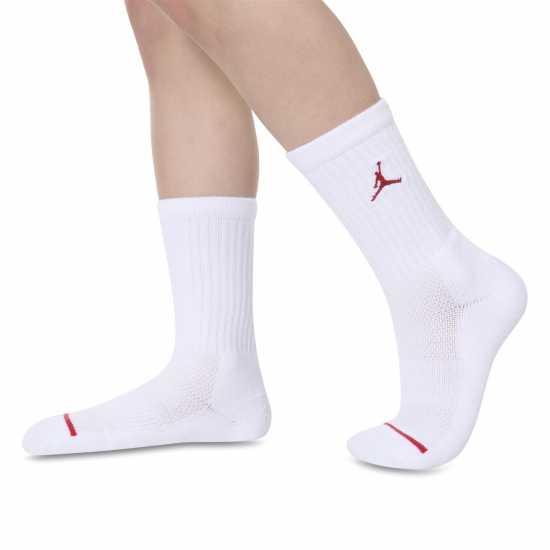 Air Jordan Jordan 3 Pack Crew Socks Infant's Тренировъчен червен Air Jordan Jordan 3 Pack Crew Socks Infant's Тренировъчен червен