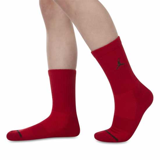 Air Jordan Jordan 3 Pack Crew Socks Infant's Тренировъчен червен Air Jordan Jordan 3 Pack Crew Socks Infant's Тренировъчен червен