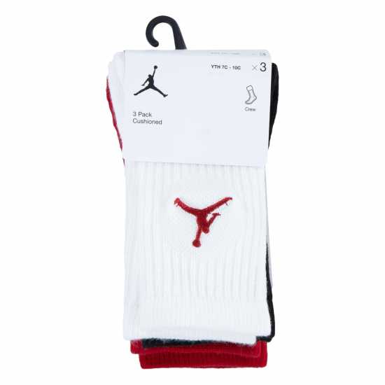 Air Jordan Jordan 3 Pack Crew Socks Infant's Тренировъчен червен Air Jordan Jordan 3 Pack Crew Socks Infant's Тренировъчен червен