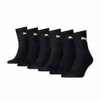 Puma 6 Pack Short Crew Socks Black Мъжки чорапи