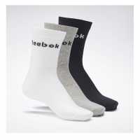 Reebok 3 Чифта Чорапи 3 Pack Socks Grey/Blk/Wht Мъжки чорапи