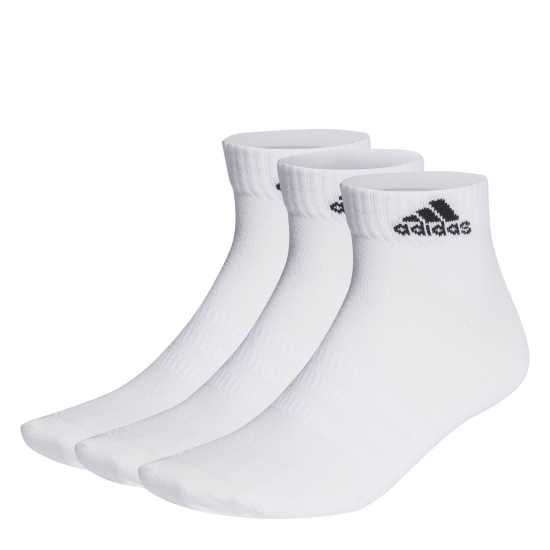 Adidas Thin And Light 3Pk Ankle Socks Ladies White/Black Дамски чорапи