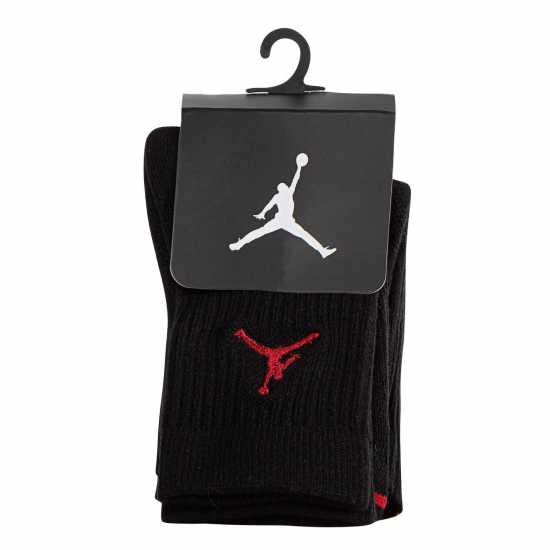 Air Jordan 3 Pack Crew Socks Children's Черно Детски чорапи