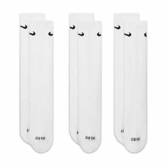 Мъжки чорапи Nike Мъжки Чорапи 3 Pack Crew Socks Mens Бяло/Черно Nike Мъжки Чорапи 3 Pack Crew Socks Mens Бяло/Черно Мъжки чорапи