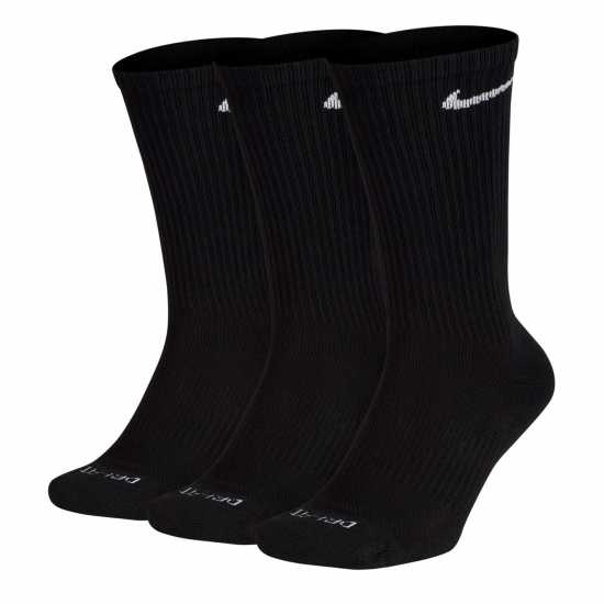 Мъжки чорапи Nike Мъжки Чорапи 3 Pack Crew Socks Mens Черно Nike Мъжки Чорапи 3 Pack Crew Socks Mens Черно Мъжки чорапи