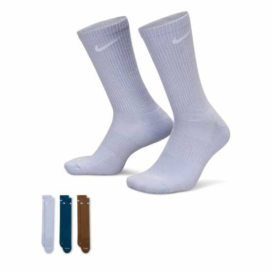 Nike Мъжки Чорапи 3 Pack Crew Socks Mens Nike Мъжки Чорапи 3 Pack Crew Socks Mens