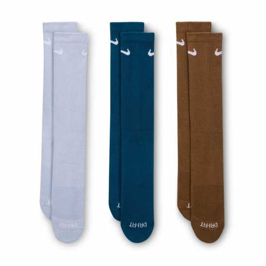 Nike Мъжки Чорапи 3 Pack Crew Socks Mens Nike Мъжки Чорапи 3 Pack Crew Socks Mens