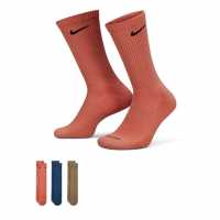 Nike Мъжки Чорапи 3 Pack Crew Socks Mens MULTI-COLOR Мъжки чорапи