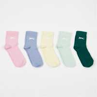 Slazenger Sofia Richie 5 Pack Crew Socks  Дамски чорапи