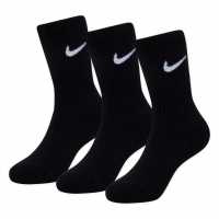 Nike Pack Dri-Fit Crew Socks Black Детски чорапи
