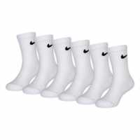 Nike Pack Of Dri-Fit Crew Socks White Детски чорапи