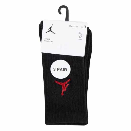 Детски чорапи Мъжки Чорапи С Ластик 3Бр. Air Jordan 3 Pack Crew Socks Juniors Черно Мъжки Чорапи С Ластик 3Бр. Air Jordan 3 Pack Crew Socks Juniors Черно Детски чорапи